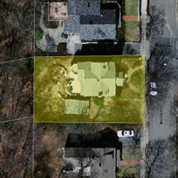 21 Bacon Pl, Newton MA  02464-1003 aerial view