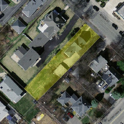 323 Nevada St, Newton MA 02460-1463 aerial view