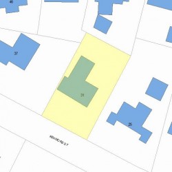 31 Kenmore St, Newton MA 02459-2105 plot plan