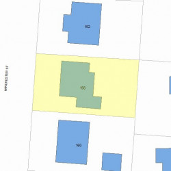 156 Winchester St, Newton MA 02461-2130 plot plan