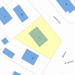 31 Asheville Rd, Newton MA  02462-1123 plot plan