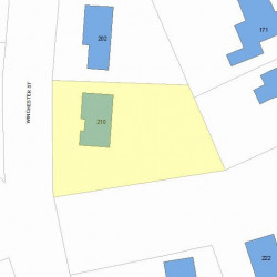 210 Winchester St, Newton MA  02461-2034 plot plan