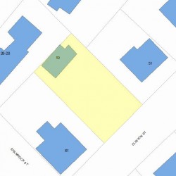 59 Clinton St, Newton MA  02458-1231 plot plan