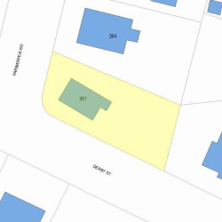 201 Derby St, Newton MA  02465-1526 plot plan