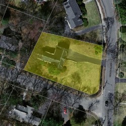 52 Byfield Rd, Newton MA 02468-1228 aerial view
