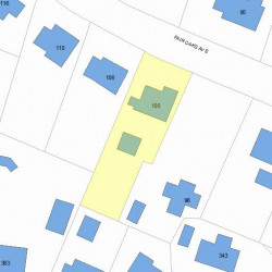 100 Fair Oaks Ave, Newton MA  02460-1153 plot plan