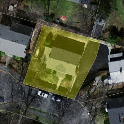 21 Normandy Rd, Newton MA  02466-2513 aerial view