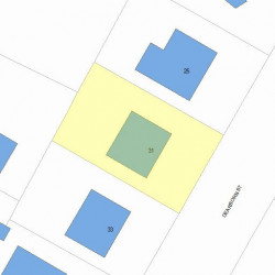 31 Dearborn St, Newton MA  02465-1533 plot plan