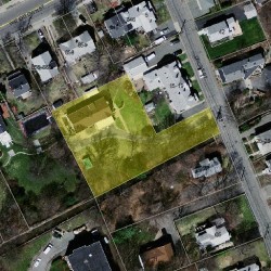 23 Cross St, Newton MA 02465-2101 aerial view