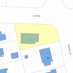 11 Elinor Rd, Newton MA 02461-1832 plot plan