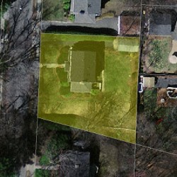 91 Greenlawn Ave, Newton MA  02459-1712 aerial view