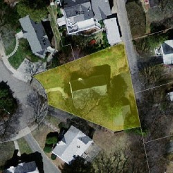 12 Glastonbury Oval, Newton MA  02468-1638 aerial view