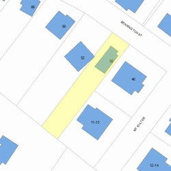 50 Bennington St, Newton MA  02458-1949 plot plan