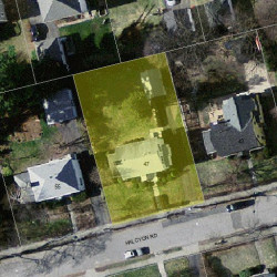 47 Halcyon Rd, Newton MA 02459-2431 aerial view