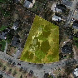 387 Wolcott St, Newton MA 02466-1521 aerial view