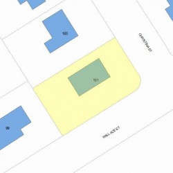 191 Christina St, Newton MA  02461-1915 plot plan