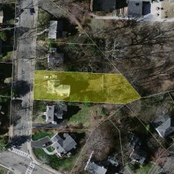 302 Cypress St, Newton MA  02459-2230 aerial view