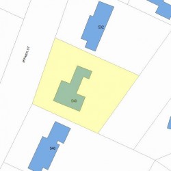 540 Parker St, Newton MA 02459-2975 plot plan