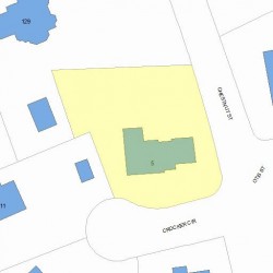 5 Crocker Cir, Newton MA  02465-2410 plot plan
