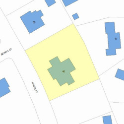 48 Prince St, Newton MA  02465-2611 plot plan