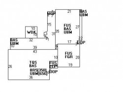 933 Centre St, Newton MA  02459-1235 floor plan