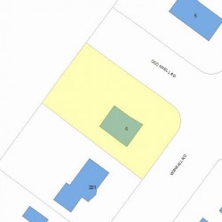 6 Oconnell Rd, Newton MA  02459-3319 plot plan
