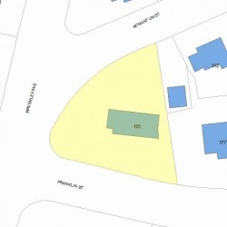185 Franklin St, Newton MA 02458-2413 plot plan