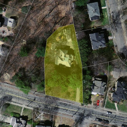 219 Homer St, Newton MA  02459-1420 aerial view