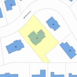 56 Westgate Rd, Newton MA 02459-3134 plot plan