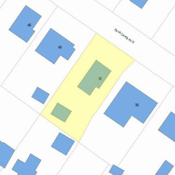 36 Fair Oaks Ave, Newton MA  02460-1217 plot plan