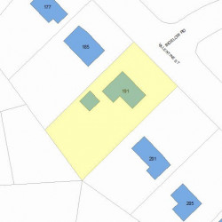 191 Valentine St, Newton MA  02465-3029 plot plan