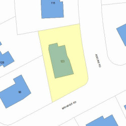 123 Adeline Rd, Newton MA 02459-2742 plot plan