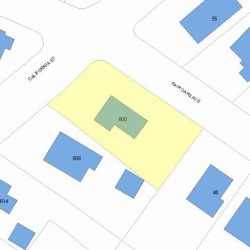 600 California St, Newton MA 02460-1241 plot plan