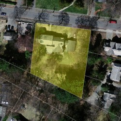 17 Plainfield St, Newton MA  02468-1608 aerial view