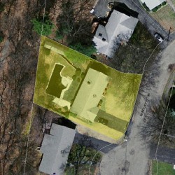 51 Bencliffe Cir, Newton MA  02466-1101 aerial view