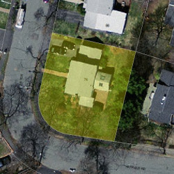 74 Fuller Ter, Newton MA 02465-1227 aerial view
