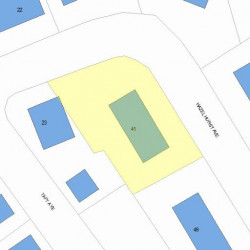 41 Hazelhurst Ave, Newton MA 02465-1342 plot plan