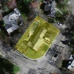 132 Brookline St, Newton MA  02467 aerial view