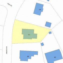 101 Windsor Rd, Newton MA 02468-1121 plot plan