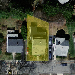 37 Waldorf Rd, Newton MA  02461-1332 aerial view