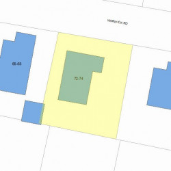 72 Warwick Rd, Newton MA 02465-1724 plot plan