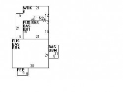 136 Woodward St, Newton MA 02461-1313 floor plan
