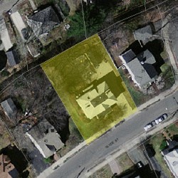 37 Clyde St, Newton MA  02460-2208 aerial view