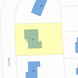89 Lovett Rd, Newton MA 02459-3107 plot plan