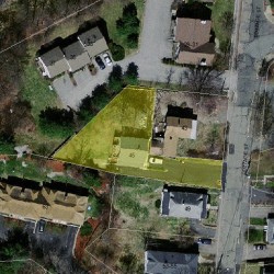 45 Cottage St, Newton MA  02464-1254 aerial view