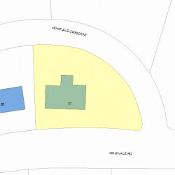 57 Montvale Rd, Newton MA 02459-1361 plot plan