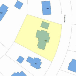 155 Moffat Rd, Newton MA  02468-1133 plot plan