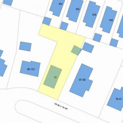 93 Waban St, Newton MA 02458-1456 plot plan
