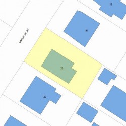 20 Marlboro St, Newton MA  02458-2121 plot plan