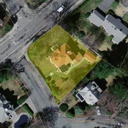 1574 Centre St, Newton MA 02461-1234 aerial view